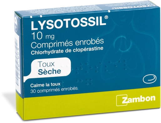 Lysotossil 10mg 30 Comprimés | Toux sèche