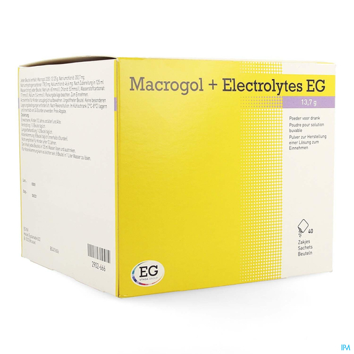 Macrogol + Electrolytes EG 40 Sachets de Poudre | Constipation