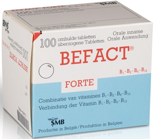 Befact Forte 100 Comprimés Enrobés | Vitamines B