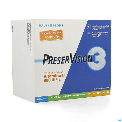 Preservision 3 + Vitamine D3 180 Capsules | Yeux - Confort de la vision