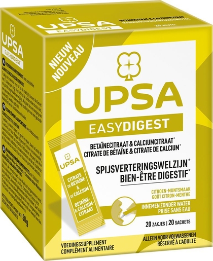 UPSA Easydigest Citron/Menthe 20 Sticks | Digestion - Transit