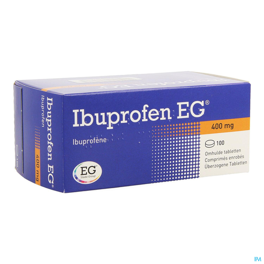 Ibuprofen EG 400mg 100 Comprimés | Maux de tête - Douleurs diverses