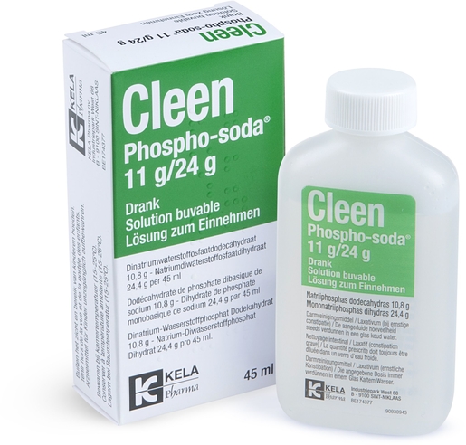Cleen Phospho-soda 11g/24g Solution Buvable 45ml | Examen colon