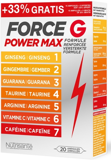 Force G Power Max 20 Ampoules | Forme - Energie