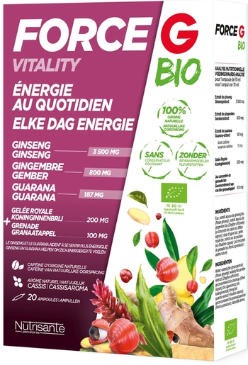 Force G Vitality Bio 20 Ampoules | Forme - Energie