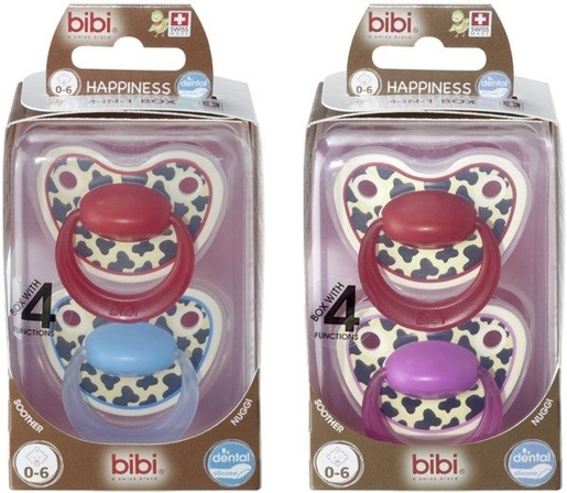 BIBI Happiness Sucette Tiger 0-6mois Duo | Sucettes