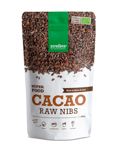 Purasana Eclats de Fèves de Cacao 200g | Super Food