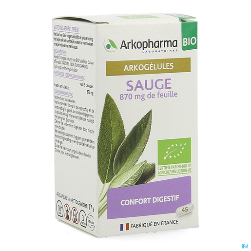 Arkogelules Sauge Bio 45 Capsules | Produits Bio