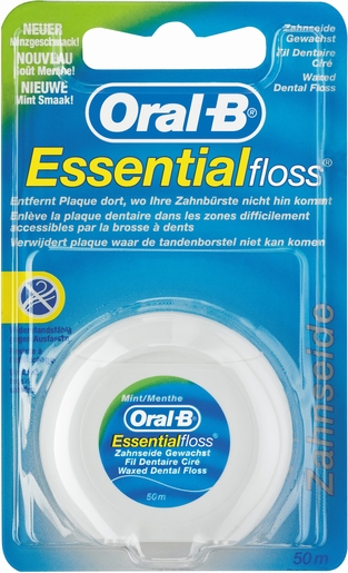 Oral-B Esssential Floss Mint Waxed 50m | Fil dentaire - Brossette interdentaire