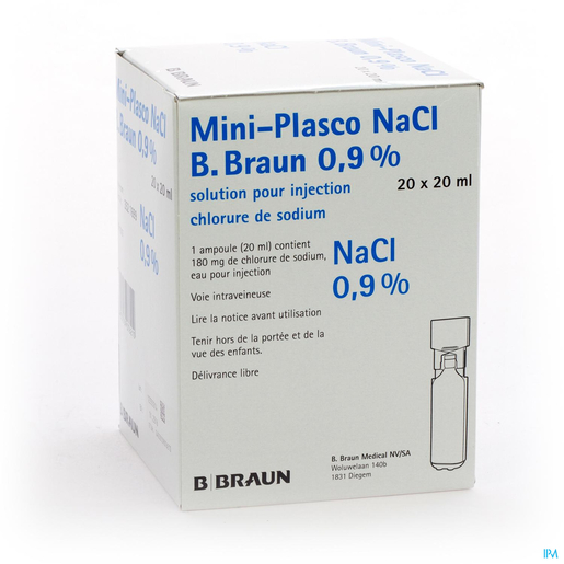 Mini Plasco Nacl 0,9 % Amp20x20ml | Injections