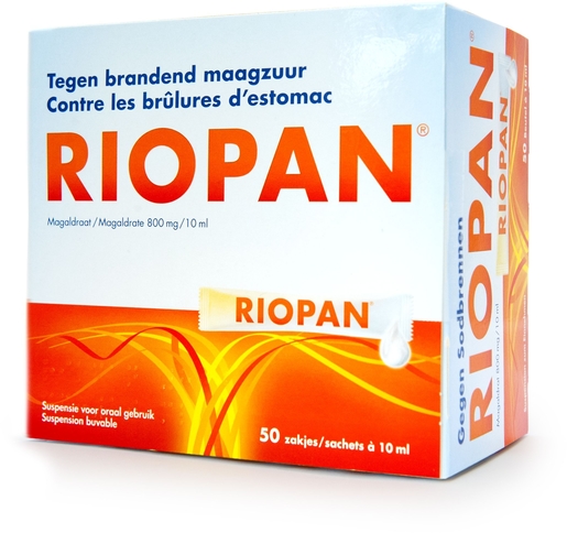 Riopan Suspension Buvable 50 Sachets x10ml | Acidité gastrique