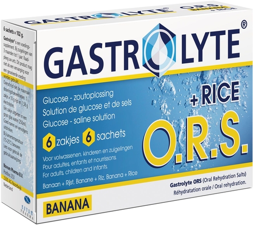 Gastrolyte ORS Riz Banane 6 Sachets de Poudre | Digestion - Transit