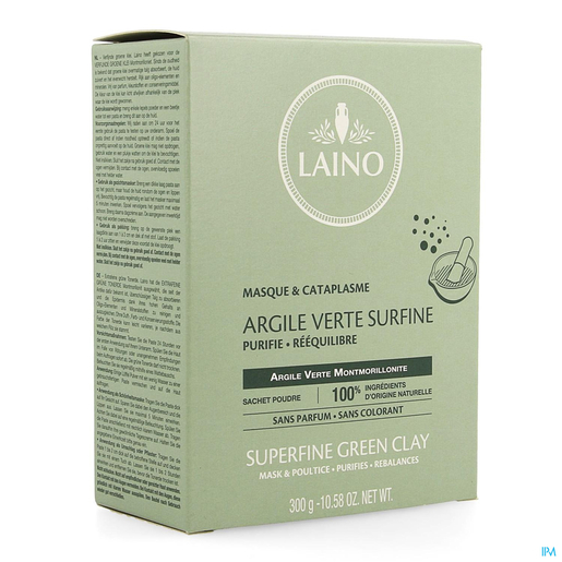Laino Argile Verte Poudre Surfine 300g | Soins spécifiques