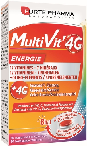 MultiVit 4G Energie 30 Comprimés | Forme - Energie
