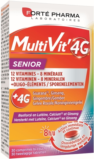 MultiVit&#039;4G Senior 30 Comprimés | Défenses naturelles - Immunité