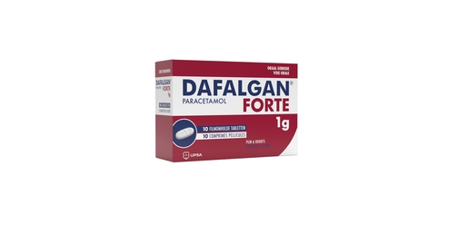 Dafalgan Forte 1g 10 Comprimés Pellicules | Maux de tête - Douleurs diverses