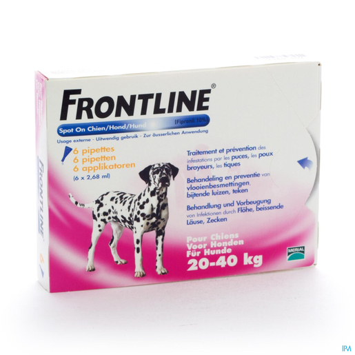 Frontline Spot On Chien Pipet 6x2,68ml | Anti-puces - anti-tiques 