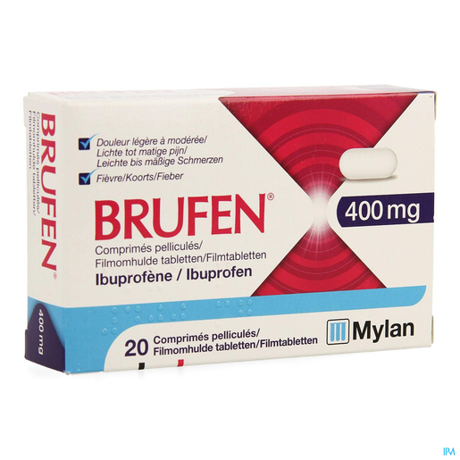 Brufen 400mg 20 Comprimés Pélliculés | Maux de tête - Douleurs diverses