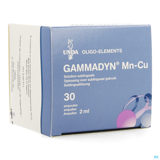 Gammadyn Manganèse (Mn) Cuivre (Cu) Ampoules 30x2ml Unda | Oligo éléments