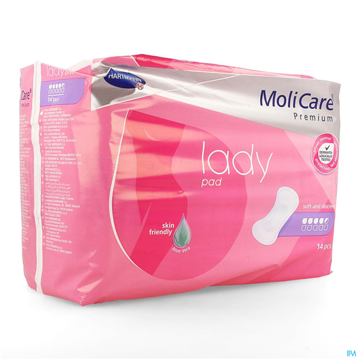 Molicare Premium Lady Pad 4,5 Drops 43x16,2cm 14 Pieces | Tampons - Protège-slips