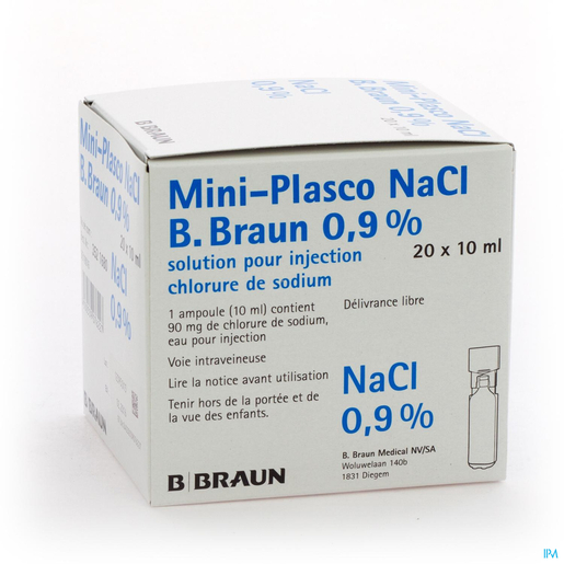 Mini Plasco Nacl 0,9 % Amp20x10ml | Injections