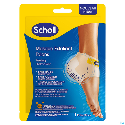 Scholl Masque Pieds Exfoliant Talon 18g | Jambe - Genou - Cheville - Pied