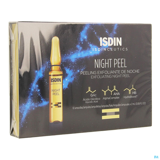 Isdinceutics Night Peel Ampoules 10x2ml | Exfoliant - Gommage - Peeling