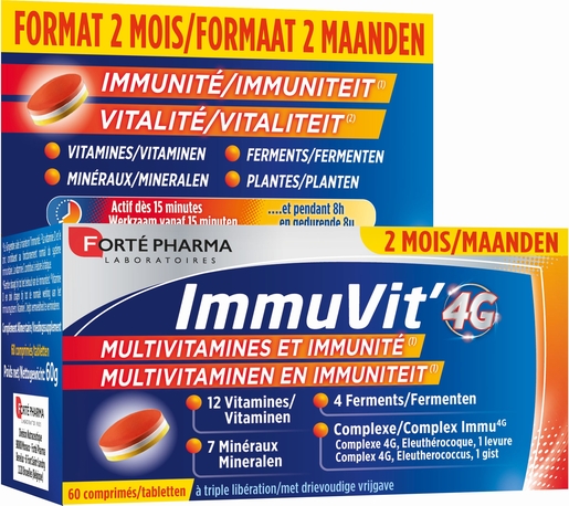 Immuvit 4G 60 Comprimés | Défenses naturelles - Immunité