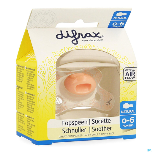 Difrax Sucette Natural 0-6 M Girl | Sucettes