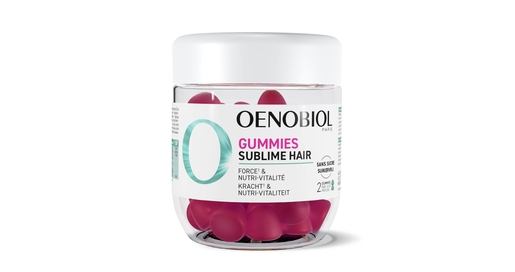 Oenobiol Gummies Sublime Hair 60 Gummies | Vitamines - Chute de cheveux - Ongles cassants