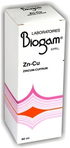 Biogam Zinc (Zn) Cuivre (Cu) 60ml