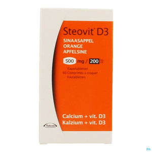 Steovit D3 500mg/200 UI 60 Comprimés à Croquer (Orange)