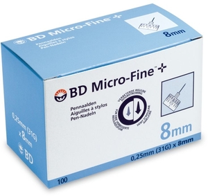 BD Micro-Fine+ Aiguilles à Stylo (31Gx8mm) 100 Pièces