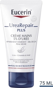 Eucerin UreaRepair Plus Crème Mains 5% d'Urée Peau Sèche et Rugueuse Tube 75ml
