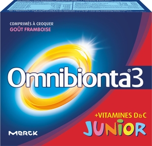 Omnibionta-3 Junior 30 Comprimés à Croquer Framboise