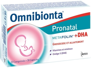 Omnibionta Pronatal Metafolin + DHA 30 Comprimés + 30 Capsules