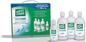 Opti-free Puremoist Désinfectant Multi-Fonctions 3x300ml+3 Etui