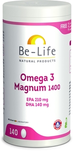 Be-Life Omega 3 Magnum 1400 140 Gélules