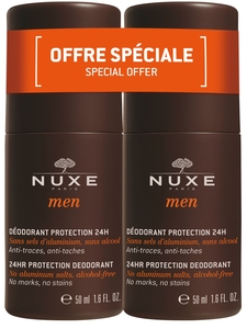 Nuxe Men Deo Protection 24h Duo Roll-on 2x50ml (- 50% sur le 2ème Produit)