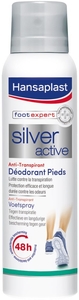 Hansaplast Foot Expert Spray Déodorant Silver Active Anti-Transpirant Pieds 150ml