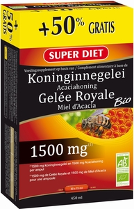 Super Diet Gelée Royale Bio 20 + 10 Ampoules x 15ml (inclus 50% gratis)