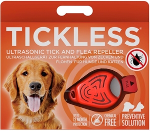 Tickless Pet Ultrasonic Tick and Flea Repeller (Orange)