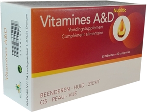 Vitamines A&amp;D Nutritic 60 Comprimés