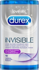 Durex Invisible Extra Fin et Extra Lubrifié Condoms 10