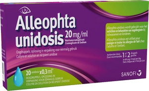 Alleophta 20mg/ml Gouttes Oculaires Unidose 20x0,3ml