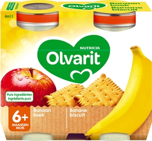 Olvarit Fruits Banane Biscuit 2x200g (6 mois)