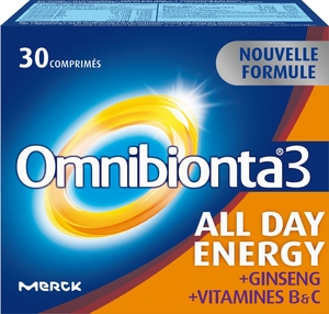 Omnibionta-3 All Day Energy 30 Comprimés (nouvelle formule)