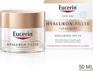 Eucerin Hyaluron-Filler + Elasticity Soin de Jour SPF 15 Crème Anti-Rides &amp; Anti-Âge Pot 50ml