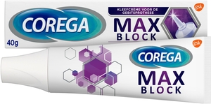 Corega Max Block Crème Adhésive Prothèse Dentaire 40g