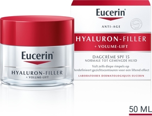 Eucerin Hyaluron-Filler + Volume-Lift Crème Jour Peau Normale et Mixte SPF15 50ml